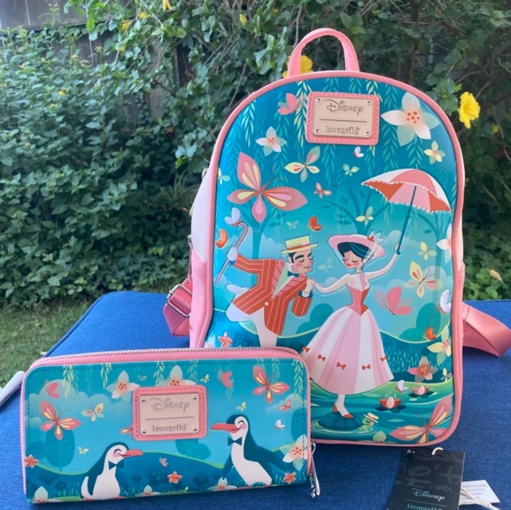 Disney Mary Poppins loungefly with matching wallet